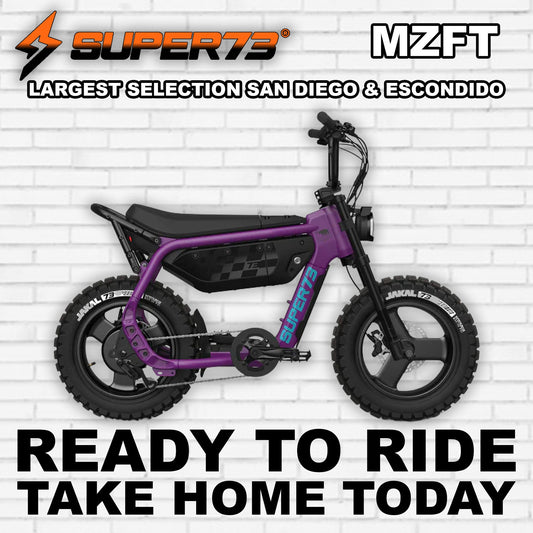 Super73 MZFT Core electric bike in Cullenberry color, side view, studio background