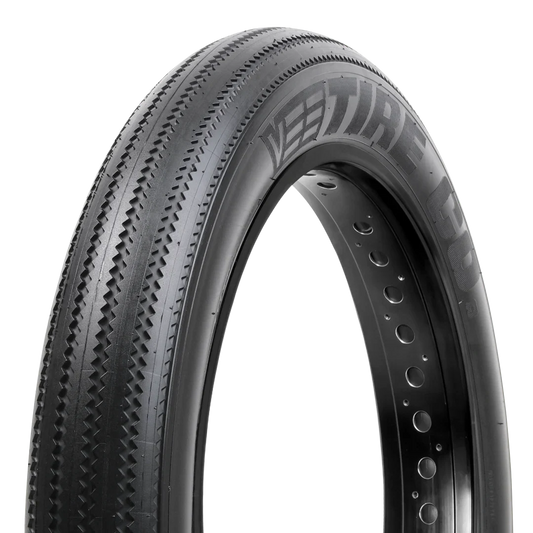 A 26x4 ZigZag eBike tire by Vee Tire Co., featuring a wide, knobby tread pattern designed for enhanced traction and stability.