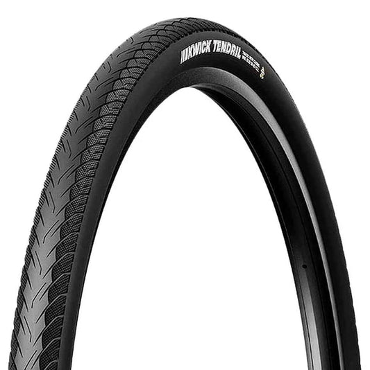 Kenda 26x1.95 eBike tire, black tread with textured pattern, side view