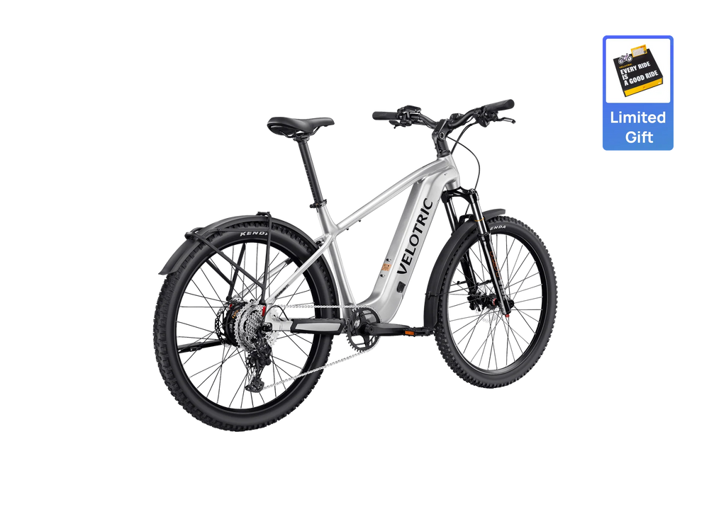 Velotric Summit 2 eBike in Glacial Silver, side view, showcasing frame design and components