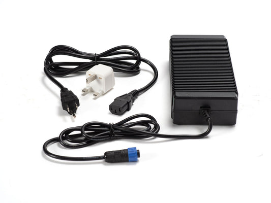 Ebox charger for 60V Ebox2 and Dragster models, 2A Dragster battery charger, compatible with Ebox2862 ebike batteries, displayed on a white background.