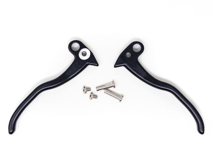 Front and rear brake lever blades, service brake pads, and brake discs for Ebox Dragster 2000 e-bike, displayed by Ebike Super Shop.