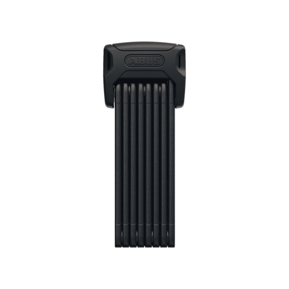 Close-up view of the Abus Bordo Big 6000K eBike lock attached to an eMOTO eBike, highlighting the lock's sturdy metal links and secure mounting on the bike frame.