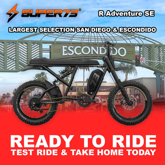 Super73 R Adventure SE Bandit eMOTO eBike in black and gold, side view, ready to ride, product image, model R2R 810206241905