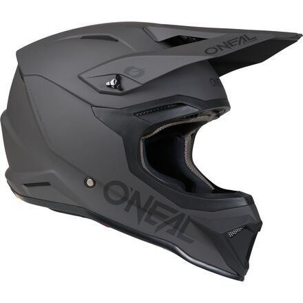 O'Neal 4 SRS eMOTO helmet in XL adult size, gray and black color, side view on a plain background.