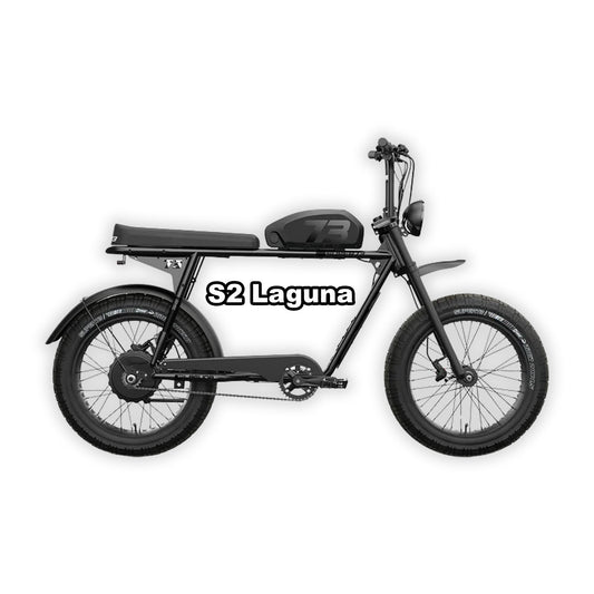 Super73 S2 Laguna eBike in black, shown in its box, product image