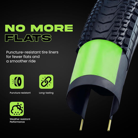 Happy E Bikes Allscape Bike Tire Liner (2 Pack) - Fits 20x4, 24x4, 26x4 - Parts - sku - 50303319769389 eBike Super Shop