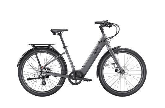 Slate gray Velotric Breeze 1 eBike side view against a white background