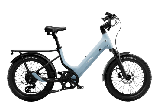 Urtopia Carbon Joy eBike in Glacier Blue, side view, blue color, product image