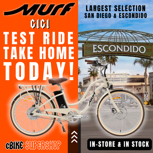 Electric bike Murf Gigi in bone color, side view, ready to ride, against a plain background.