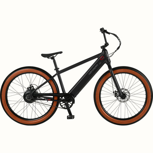 Matte black Retrospec Joe Rev 2 BMX eBike side view against a white background