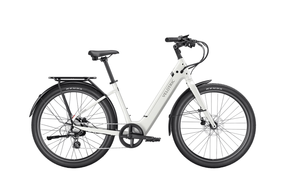 Velotric Breeze 1 eBike in Satin White, Regular size, Large frame, product image