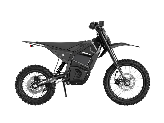 eMOTO Yozma IN 10 PRO electric scooter in black, shown in its original box with packaging