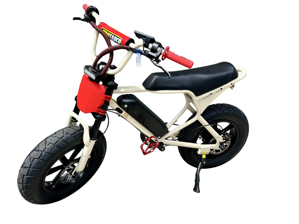 Macfox M16 Custom Baja GT electric bike in Tan & Red