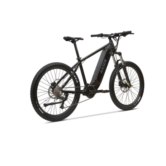 Electric mountain bike Kasen K2 with fat tires, front suspension, and a sturdy frame, designed for off-road and urban commuting.