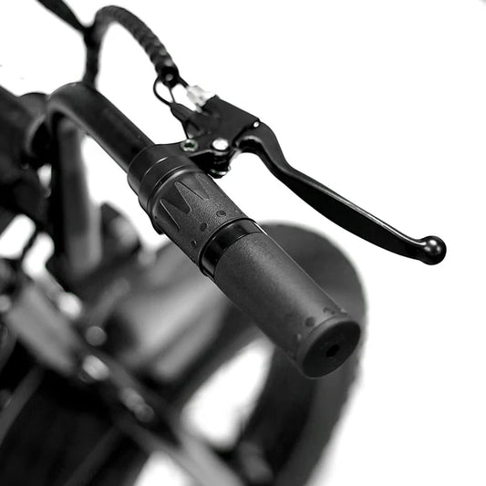 A chrome-colored eBike Strike Big Boy electric bicycle with a sturdy frame, thick tires, and modern design, displayed against a plain background.